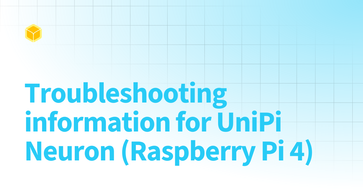 Troubleshooting information for UniPi Neuron (Raspberry Pi 4) | balena docs